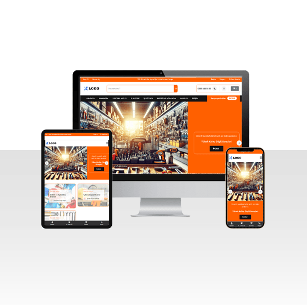 E-Ticaret Hırdavat ve Malzeme Satışı Web Sitesi Paketi – Baret