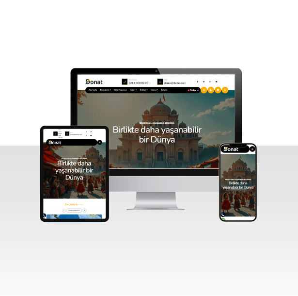 Hazır Vakıf ve Dernek Web Sitesi Paketi – Donate