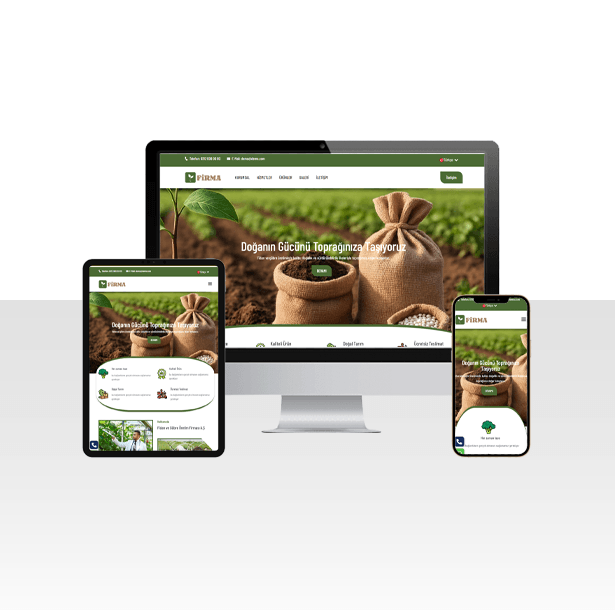 Fidan ve Gübre Üretimi Web Sitesi Paketi – Sera