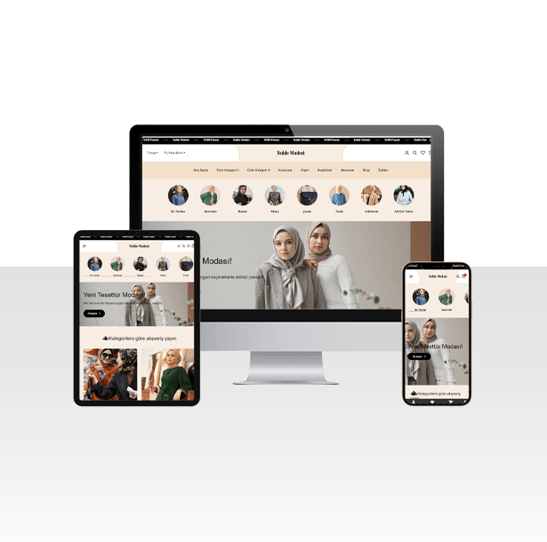 E-Ticaret Muhafazakâr Giyim Web Sitesi Paketi – Nisa