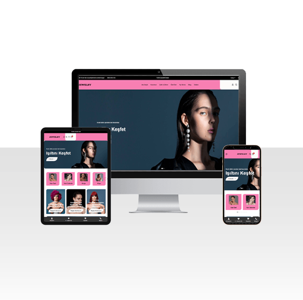 E-Ticaret Takı ve Aksesuar Satışı Web Sitesi Paketi – Jewelry