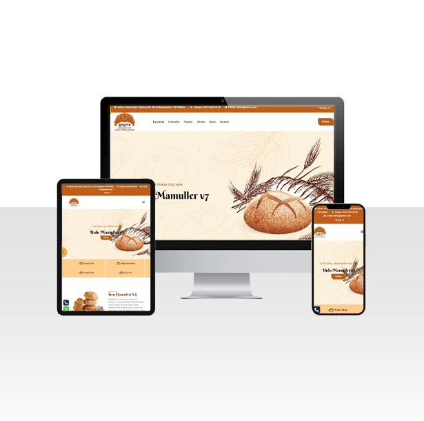 Unlu Mamüller Pastane Hazır Web Site Paketi – Çörek