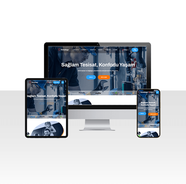 Sıhhi Tesisat ve Doğalgaz Firması Web Sitesi Paketi – Ata