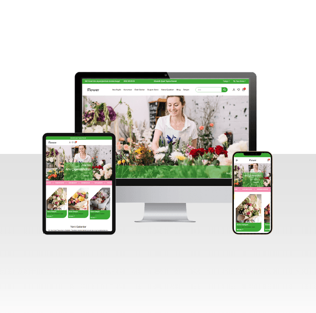 E-Ticaret Çiçekçi ve Çiçek Satışı Web Sitesi – Flower