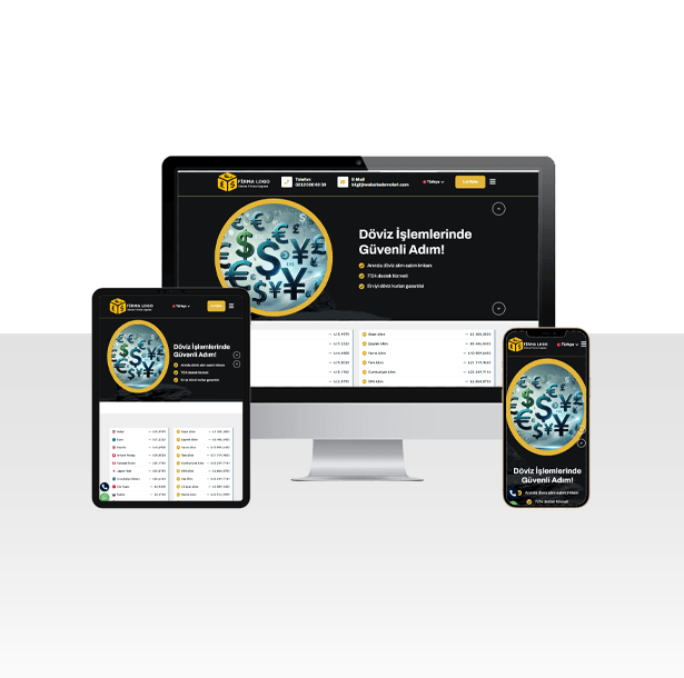 Döviz Bürosu ve Kuyumcu Web Sitesi Paketi – Gold