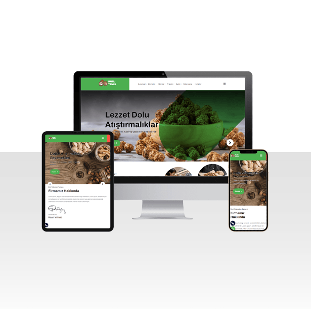 Kuruyemiş ve Organik Ürün Web Sitesi Paketi – Kokteyl