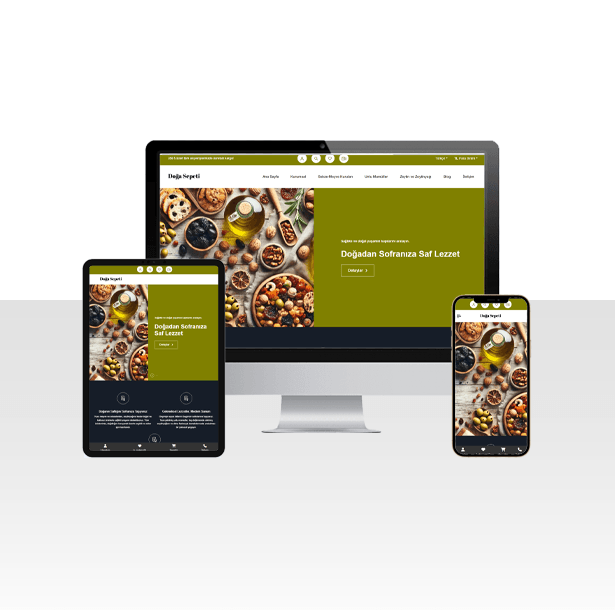 E-Ticaret Doğal Ürünler Satışı Web Sitesi Paketi – Zeytin