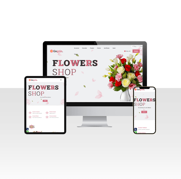 Çiçekçi Tanıtım Hazır Web Sitesi Paketi – Loves