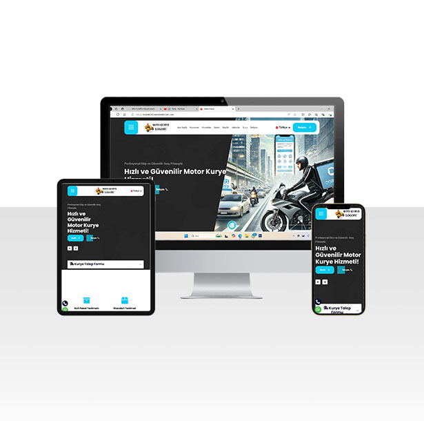Profesyonel Motor Kurye Web Sitesi Paketi – KuryeMax