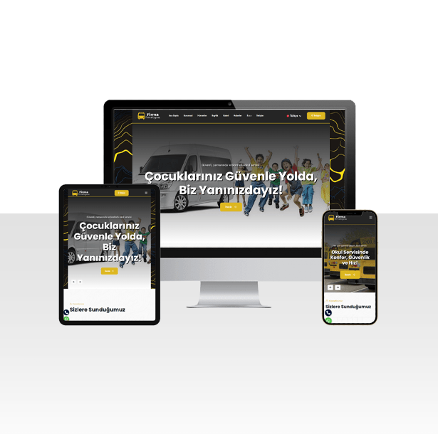 Okul Servisi ve Personel Taşımacılığı Web Sitesi – School