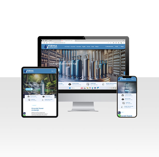 Hazır Tüp ve Su Bayisi Web Sitesi Paketi – Damla