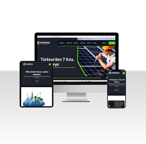 Güneş Paneli ve Enerji Firması Web Sitesi Paketi – Küre